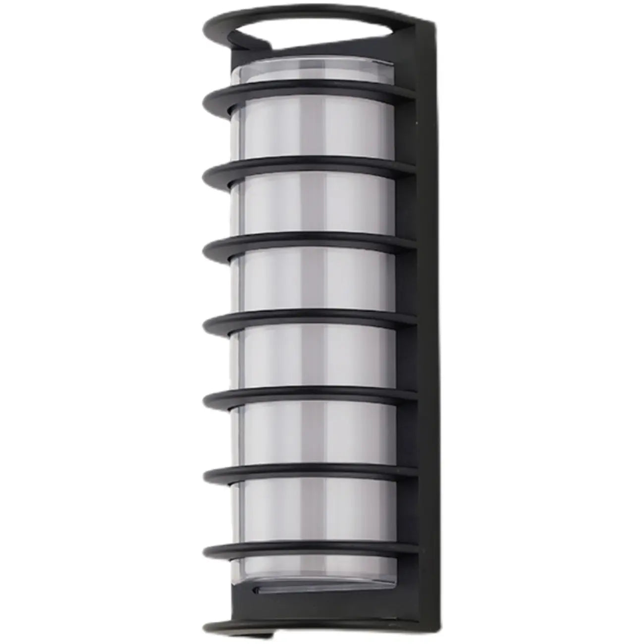 Modern Metal Black Round Tube LED Outdoor Wall Light