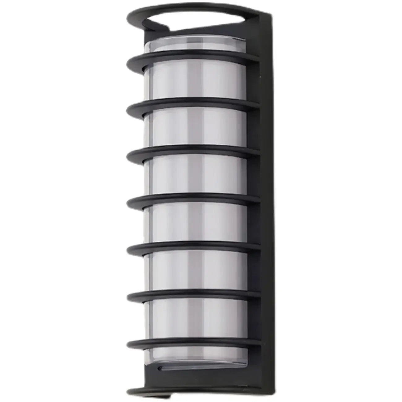 Modern Metal Black Round Tube LED Outdoor Wall Light
