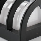 Modern Metal Black Round Tube LED Outdoor Wall Light