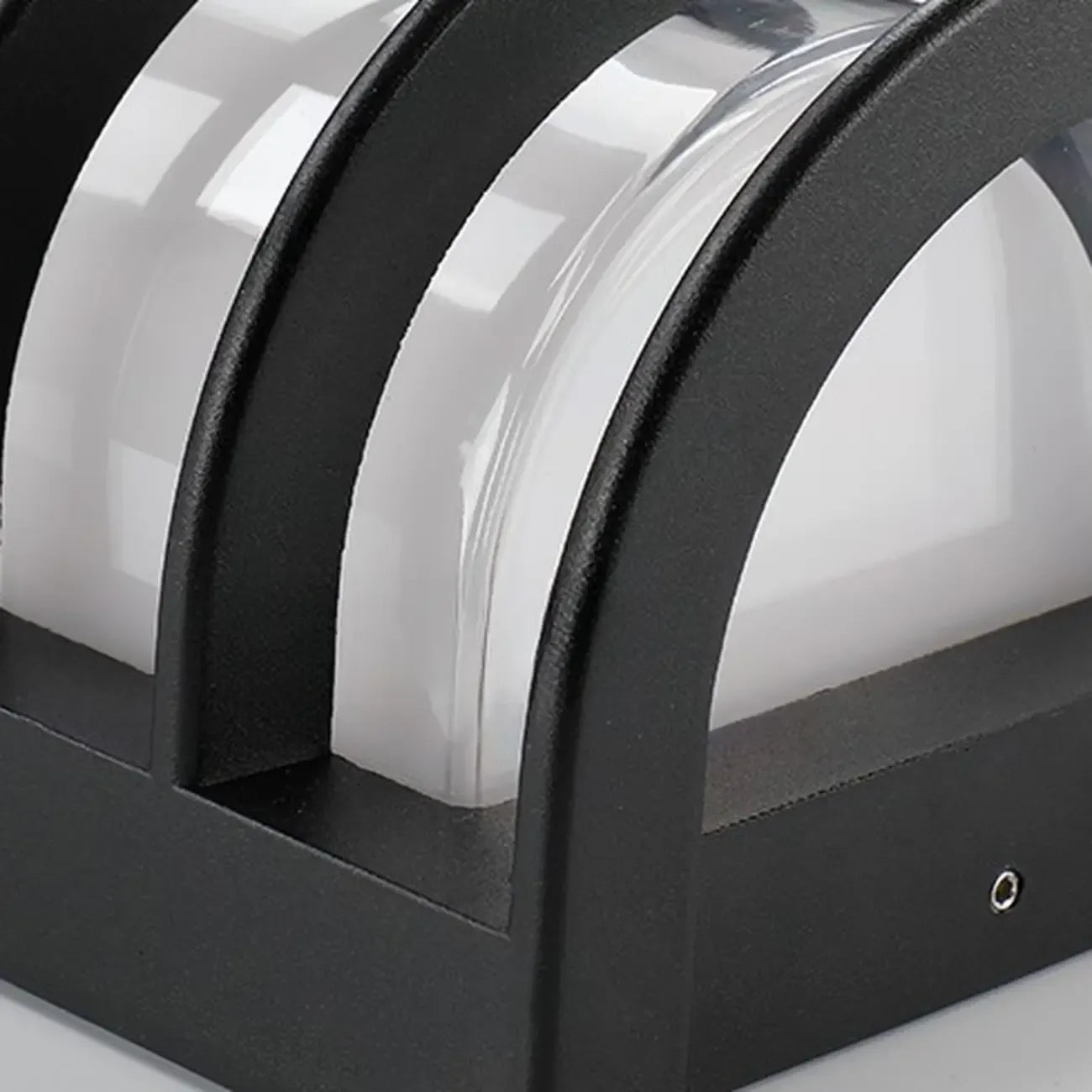 Modern Metal Black Round Tube LED Outdoor Wall Light