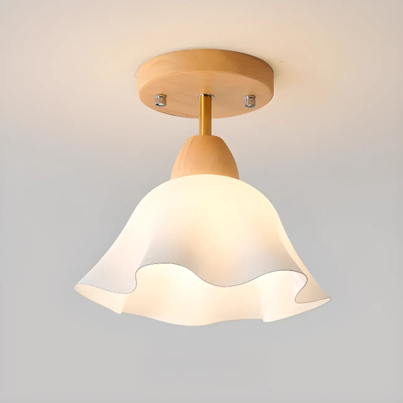 5 to 9 Inch Natural Finish Ceiling Light for Home Decor