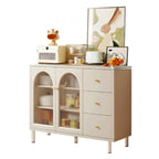 Scandinavian Cream Wood 2-Door Sideboard with Drawers