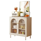 Scandinavian Cream Wood 2-Door Sideboard with Drawers