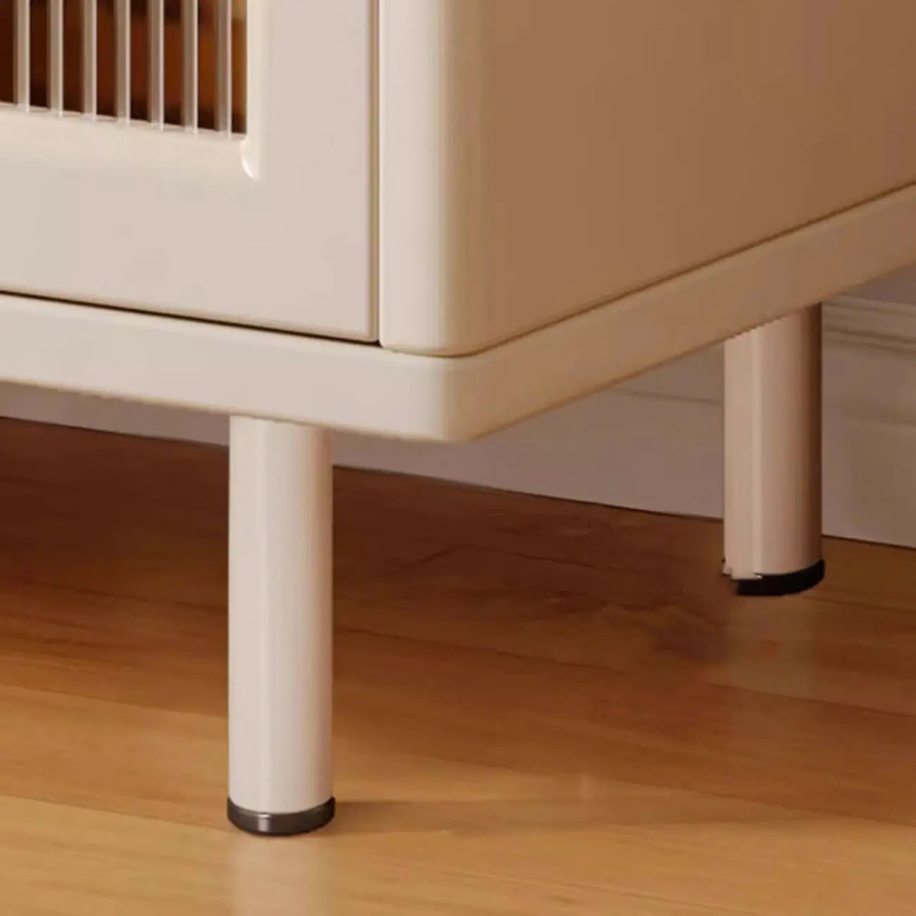 Scandinavian Cream Wood 2-Door Sideboard with Drawers