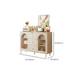 Scandinavian Cream Wood 2-Door Sideboard with Drawers