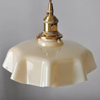Vintage Adjustable Brass Wall Sconce with Glass Shade