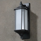 Modern Metal Geometric Frosted Glass LED Outdoor Wall Light
