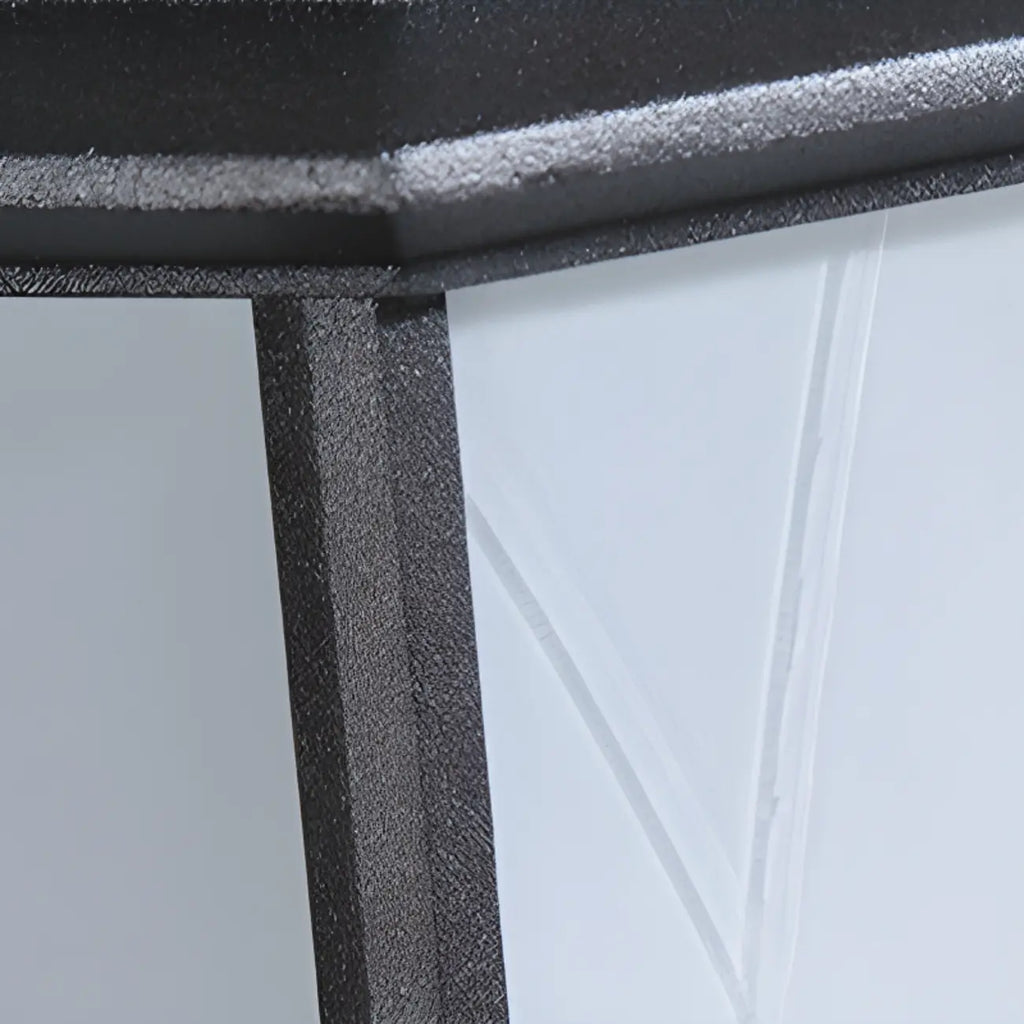 Modern Metal Geometric Frosted Glass LED Outdoor Wall Light