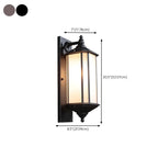 Modern Metal Geometric Frosted Glass LED Outdoor Wall Light