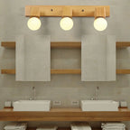 Modern Wooden Multi-Light Bathroom Vanity Light with Hardwired