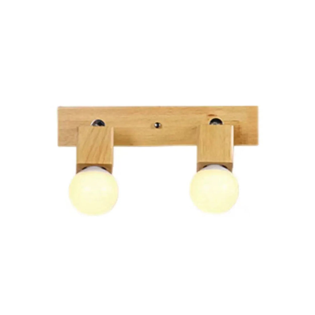 Modern Wooden Multi-Light Bathroom Vanity Light with Hardwired