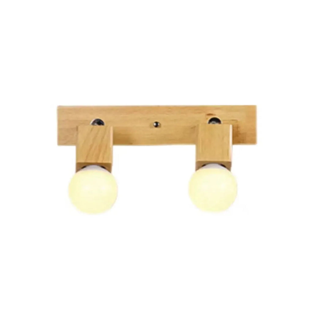 Modern Wooden Multi-Light Bathroom Vanity Light with Hardwired