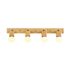 Modern Wooden Multi-Light Bathroom Vanity Light with Hardwired