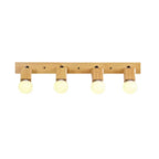 Modern Wooden Multi-Light Bathroom Vanity Light with Hardwired