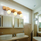 Modern Wooden Multi-Light Bathroom Vanity Light with Hardwired