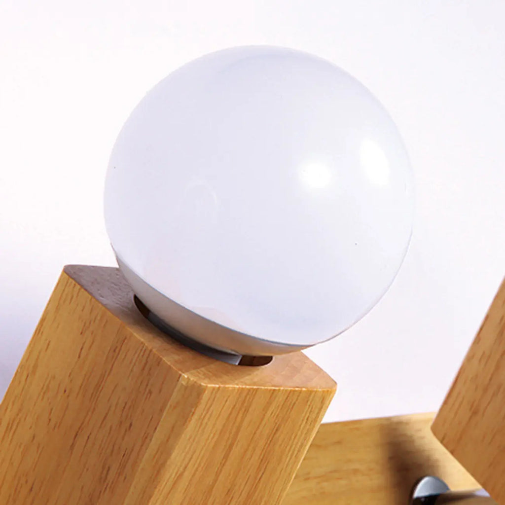 Modern Wooden Multi-Light Bathroom Vanity Light with Hardwired