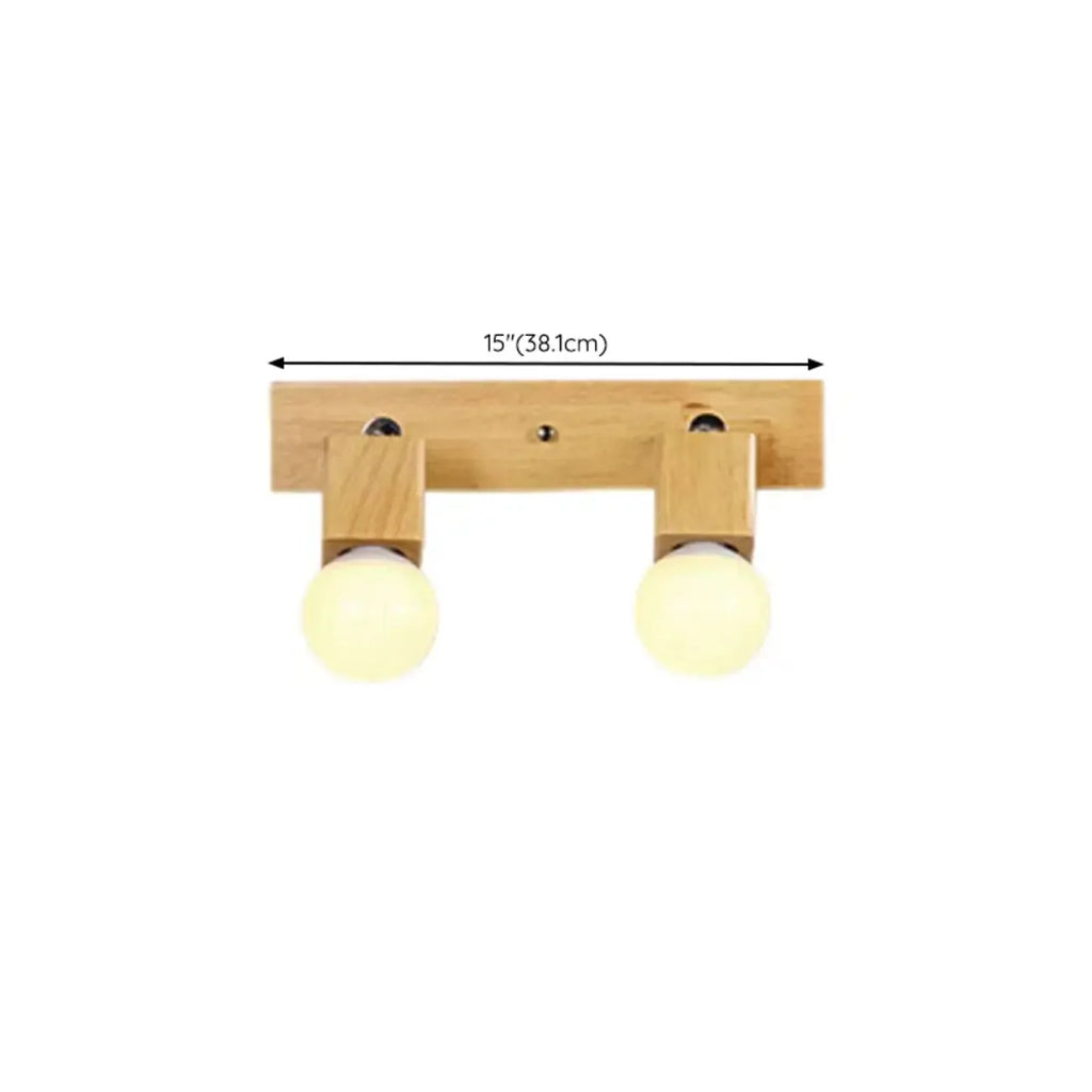 Modern Wooden Multi-Light Bathroom Vanity Light with Hardwired