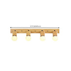 Modern Wooden Multi-Light Bathroom Vanity Light with Hardwired