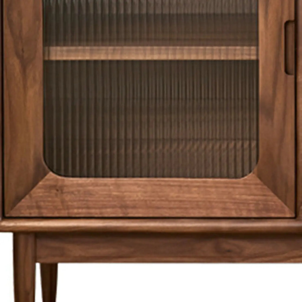 Contemporary Wood Sepia Storage Sideboard with Drawers