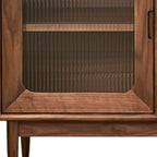 Contemporary Wood Sepia Storage Sideboard with Drawers