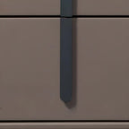 Modern Leather Top Wood 2-Drawer Nightstand