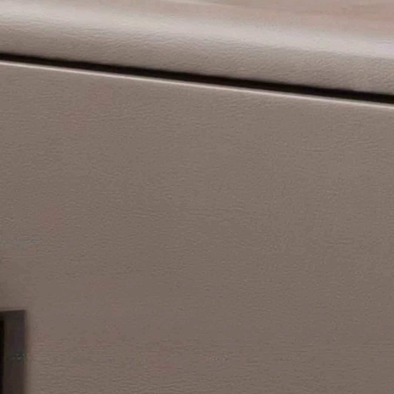 Modern Leather Top Wood 2-Drawer Nightstand