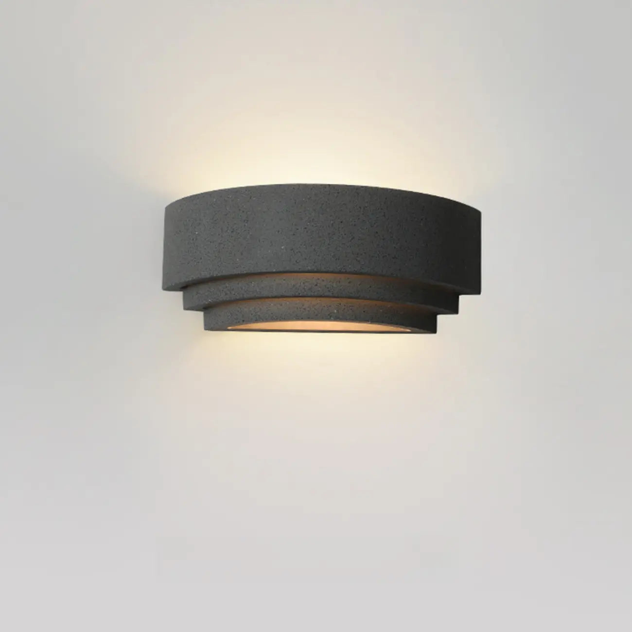 3 Tiers Wall Sconce with Concrete Shade for Outdoor Use