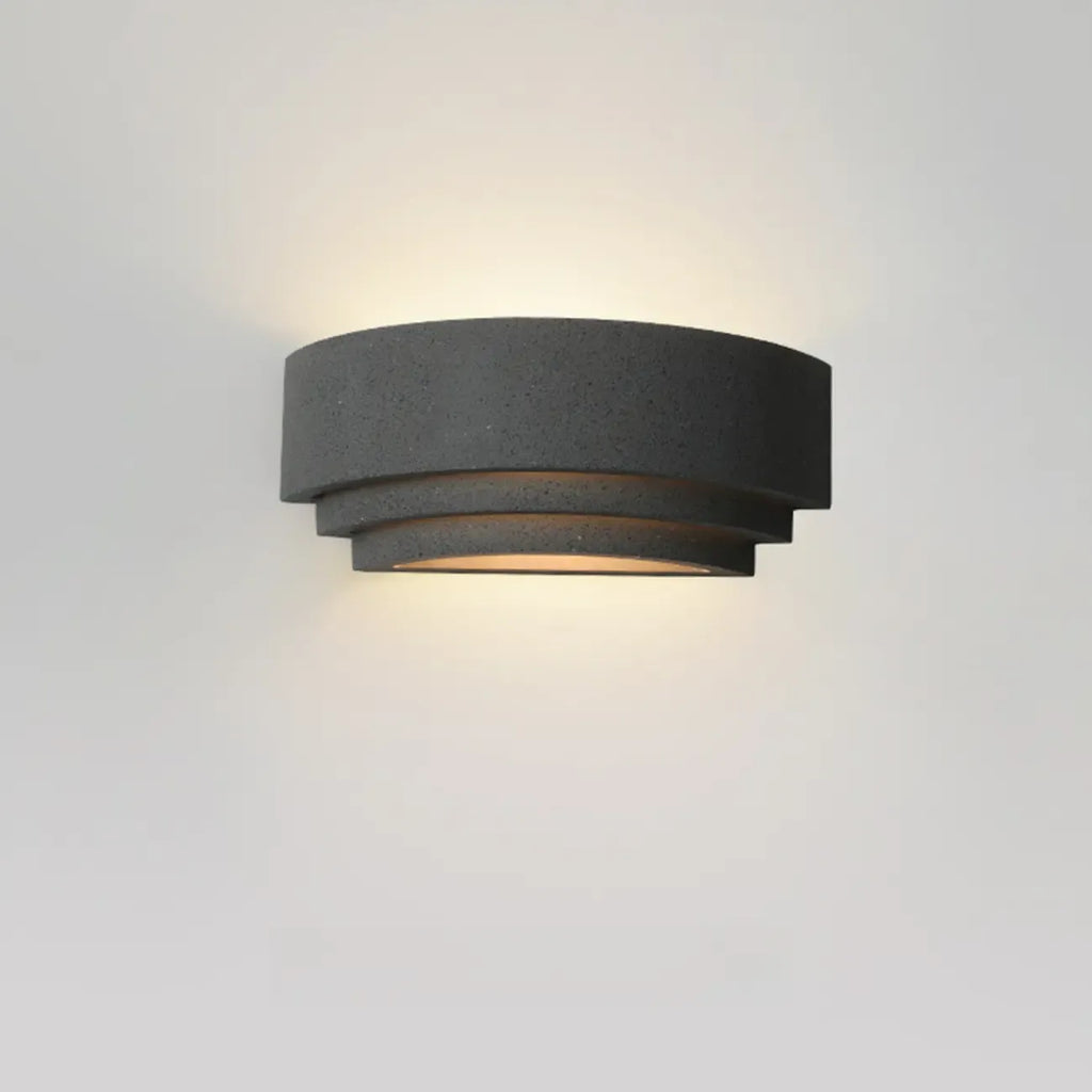 3 Tiers Wall Sconce with Concrete Shade for Outdoor Use