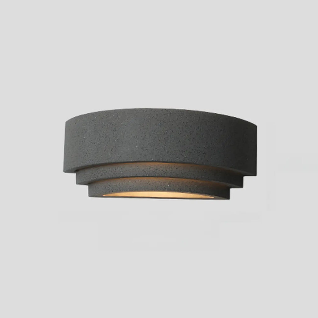 3 Tiers Wall Sconce with Concrete Shade for Outdoor Use