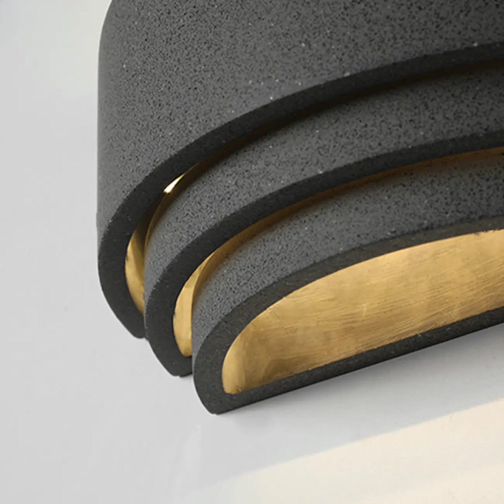 3 Tiers Wall Sconce with Concrete Shade for Outdoor Use