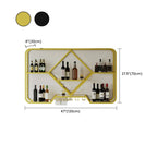 Gold Metal Diamond Wall-Mounted Wine Glass Rack