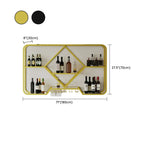 Gold Metal Diamond Wall-Mounted Wine Glass Rack