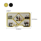 Gold Metal Diamond Wall-Mounted Wine Glass Rack