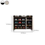 Sleek Milk Cocoa Wood Shoe Cabinet with Display Top