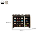 Sleek Milk Cocoa Wood Shoe Cabinet with Display Top