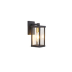 Industrial Metal Rectangle Glass Shade LED Outdoor Wall Light