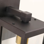 Industrial Metal Rectangle Glass Shade LED Outdoor Wall Light