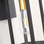 Industrial Metal Rectangle Glass Shade LED Outdoor Wall Light