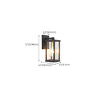 Industrial Metal Rectangle Glass Shade LED Outdoor Wall Light