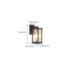 Industrial Metal Rectangle Glass Shade LED Outdoor Wall Light