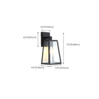 Industrial Metal Rectangle Glass Shade LED Outdoor Wall Light
