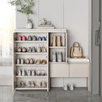Modern Wood Shoe Rack with Drawers for Entryway