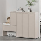 Modern Wood Shoe Rack with Drawers for Entryway