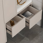 Modern Wood Shoe Rack with Drawers for Entryway