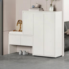 Modern Wood Shoe Rack with Drawers for Entryway