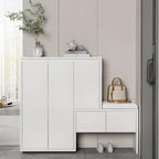 Modern Wood Shoe Rack with Drawers for Entryway