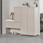 Modern Wood Shoe Rack with Drawers for Entryway