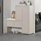 Modern Wood Shoe Rack with Drawers for Entryway