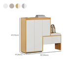 Modern Wood Shoe Rack with Drawers for Entryway