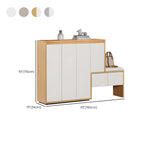 Modern Wood Shoe Rack with Drawers for Entryway